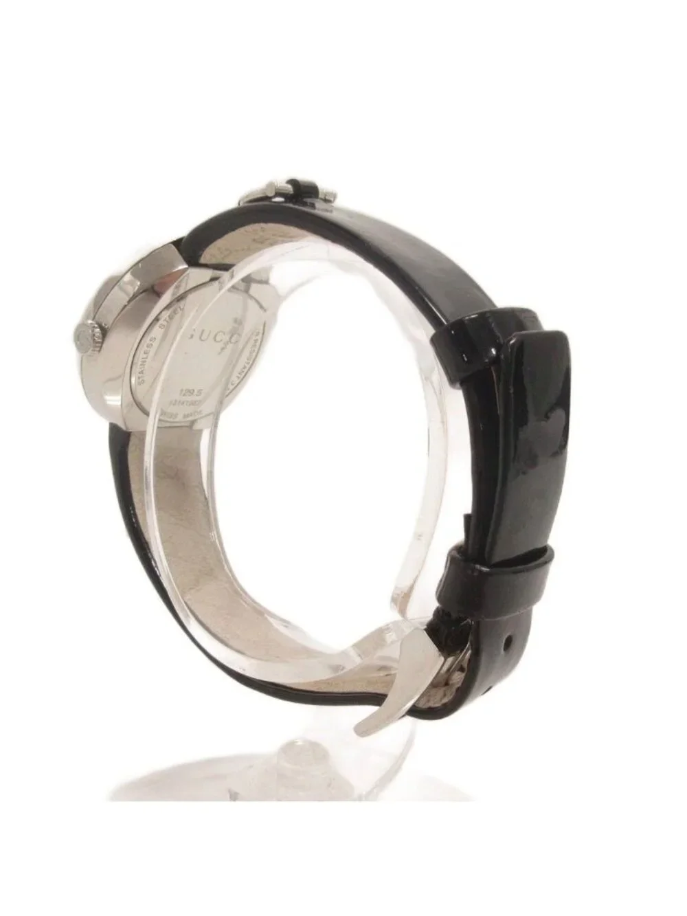 Gucci Uplay Watch Quartz Analog Leather Black
